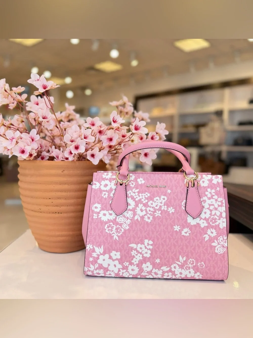 Michael Kors Carnation/Pink Medium Marilyn Satchel